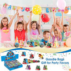 Mini Building Block Sets, 12PCS Vehicle Train Toys Building Blocks, 6 in 1 STEM Toys Eggs Building Sets, Party Favors for Kids Goodie Bags Prizes/Birthday Gifts