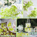 Real Dried Hydrangea Flower Petals -1.06Oz Real Natural Preserved Petals for Wedding, Party Confetti, Romantic Night, Proposal Decor, Handcrafts (Lime Green & White)