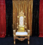 Poise3EHome 8FT x 10FT Sequin Photography Backdrop Curtain for Party Decoration, Golden