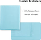 Hiasan Waterproof Tablecloth Rectangle - Washable Fabric Table Cloth for Dining Room Kitchen Birthday Party and Outdoor Use, Sky Blue, 30 x 60 Inch