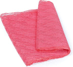 MDS Pack of 12 Wedding 12 x 108 inches Satin Table Runner for Wedding, Decorations for Birthday Parties, Banquets, Graduations, Engagements, Runners fit Rectangle, Round Table- Coral