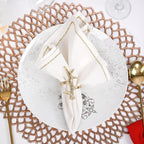 Lightweight Metal Napkin Rings Set of 12 - Napkin Rings Holder for Dinning Table Parties Dining Table, Weddings, and Special Events - Elegant Table Décor for Home & Restaurants (Gold) - CLEENTABLE