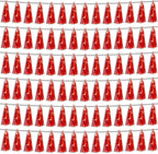 6P Red Foil Fringe Metallic Tassel Streamers Banner Tassel Garland for Parade Floats, Bachelorette, Wedding, Birthday, Graduation, Christmas, Bridal/Baby Shower Party Decorations