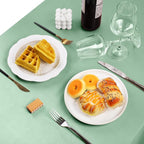 TURSTIN 1 Pack Sage Green Satin Tablecloth 102 x 58 Inch Overlay Satin Table Cover Rectangle Bright Silk Tablecloth Smooth Fabric Table Decoration for Wedding Banquet Party Events