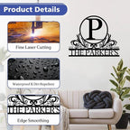 Custom Metal Signs Outdoor, Personalized Name Sign, Family Last Name Signs For Outside Home Decor, Monogram Outdoor Metal Sign Wall Art, Customized Wedding Housewarming Christmas Gifts
