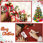 Zonon 720 Pieces Self Adhesive Christmas Gift Tag Xmas Kraft Name Tags Natural Kraft Xmas Stickers Paper Tags Labels for Christmas Decoration(Snowman Style)