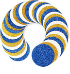 Navy-Blue White-Gold Birthday Party-Decorations Streamers - 52FT Graduation Hanging Paper Garland Banner,Baby Bridal Shower Wedding Engagement Bachelorette Supplies Backdrop Decor Hugtmr