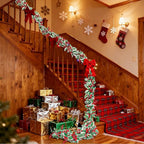 MAKHOT 2-Piece Christmas Garland Suitable for Christmas Holiday Fireplace Indoor and Outdoor Decor.