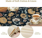 Boho Floral Table Runner Bohemian Floral Vintage Home Kitchen Dining Table Decoration 13x60 Inch 1PCS