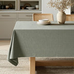 MIULEE Olive Green Linen Cottton Table Cloth Rectangle Tablecloth Waterproof Spillproof Cross-Star Textured Table Cltoth Decorative Farmhouse Style for Dining Party Weddings 60x120 Inch