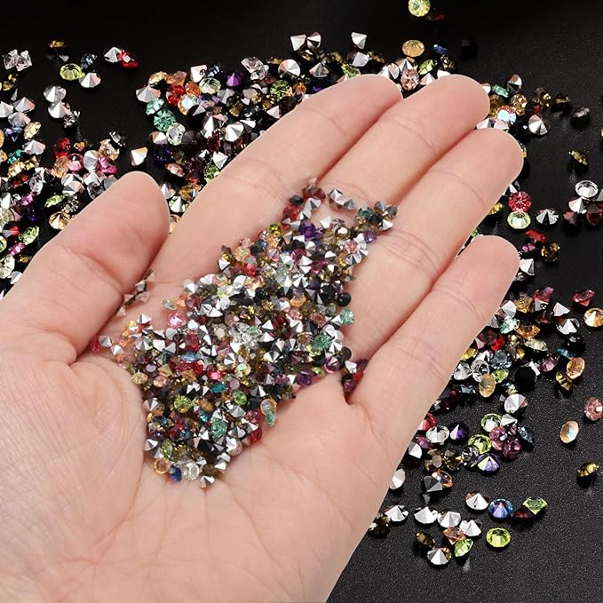 PATIKIL 14000Pcs Wedding Table Scatter Confetti Crystals 3mm Acrylic Diamonds Vase Fillers Gems for Table Centerpiece Decorations Bridal Shower Party, Light Yellow AB