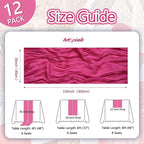 12 Pack Hot Pink Cheesecloth Table Runner 10ft Boho Gauze Fabric Cheese Cloth Table Runner 35 x 120 Inch Rustic Sheer Runner for Romantic Wedding Decor Baby Shower Party Table Centerpiece Decoration