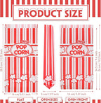 300 Pcs Popcorn Bags Paper Grease Resistant Popcorn Bags Disposable Red and White Striped Popcorn Container for Family Movie Night Movie Party Carnival Theater Popcorn Machine (2 oz)