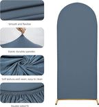 Wedding Arch Cover Spandex Arch Backdrop Cover 7.2FT,6FT Set of 2 Arch Stand Cover Arch Covers Stretchy Backdrop for Wedding Birthday Party Decoration Baby Shower Banquet (Blue)