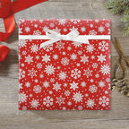Current Snowflake on Red Christmas Rolled Wrapping Paper - Premium Jumbo 23-Inch x 32-Foot Gift Wrap Roll, 61 Square Feet Total