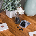 Galashield Flat Glass Marbles for Vases Black Glass Gems Beads Pebbles Vase Filler (5 LBS, Approx. 540 PCS)