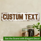 Custom Sign, Custom Street Sign, 11 Font Colors, 13 Font Styles, 4 Hole Options, 22 Sizes, 4x18 Inches, Rust Free DiBound, Fade Resistant, Made in USA by My Sign Center (Rustic)