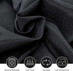 Surmente 5 Pack Black Tablecloth 90 x 132-inch Rectangular Polyester Table Cloth for Weddings, Banquets, or Restaurants