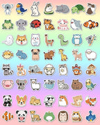 100 Pcs Animal Stickers for Kids, Cute Water Bottle Stickers for Kids Waterproof, Vinyl Laptop Kid Sticker Pack, Kid Classroom Prizes for Elementary Students