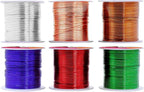 Mandala Crafts 20 Gauge Anodized Aluminum Craft Wire for Jewelry Making - 450 FT Colored Flexible Silver Copper True Blue Brown Red Kelly Green Wire - Bendable for Bonsai Armature Crafting Sculpting