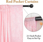ShinyBeauty 4x8FT Pink Sequin Backdrop Curtains 2 Panels - Shimmer Photography Background for Weddings & Baby Showers Happy Birthday Backdrops