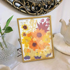 12Types Real Dried Pressed Flowers Sunflowers for Crafts Resin Jewelry Making, Fall Floral Cake Decorations-Orange