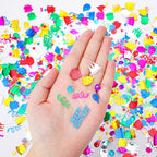 MARFOREVER Happy Birthday Glitter Confetti, Birthday Party Metallic Foil Table Confetti Multicolor Cake Balloon Sprinkles Table Centerpiece for Baby Shower Party Decorations