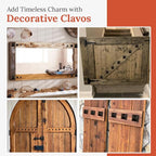 25 Pack 1.5" Square Head Iron Clavos Decorative Nails – Sealed Unfinished – Handmade Rustic Square Fasteners for Farmhouse Shutters, Faux Wood, Barn Doors, Shutters, Gates – Ornamental Wood Accent