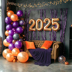 PartyWoo Purple Streamers Foil Fringe Curtain 3pcs 8.2ft Metallic Tinsel Lavender Backdrop for Birthday Graduation Bachelorette Mardi Gras Door Supplies Photo Booth Wedding Party Decorations
