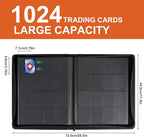 1000+ Pockets Trading Card binder, GEAoffice PU Cover Card Collection Binder, Premium 16 Pockets Card Holder Folders, Side Loading Card Album for YuGiOh, MTG, TCG, Game Cards & Sports Cards, Orange