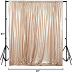 ShinyBeauty PHOTOBOOTH Backdrop Best Choice 4FTx7FT Champagne Sequin Fabric, Copper Sequin Curtains, Wedding Photography Backdrop (Buy it Now)