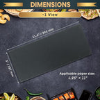 12 Pack 1 View Menu Holder Menu Covers 4.25" x 11" | Black Leather Menu Sleeves Book Style for Restaurant Coffee Bars Wine List