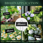 50 Pack Metal Plant Labels for Outdoor Garden Waterproof Plant Markers, Labels Garden Markers for Seedlings Herbs Vegetable Greenhouse Gifts, with Pen - Black