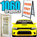 Custom Vinyl Lettering (Any Size, Any Color) for Car, Truck, Vehicle, Auto, Window, Windshield, Glass, Vinyl Letters, Numbers, Decal Sticker