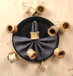 Wooden Napkin Rings Set of 12 - Handcrafted Napkin Holder for Dinner Table Decoration, Weddings, Home, Kitchen, Decor, Dinner, Parties, Every Day Use - Durable, Versatile (Brown)- CLEENTABLE