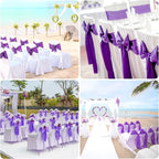 10 PCS Satin Chair Sashes Bows Universal Chair Ribbon Ties Back Sash for Wedding Party Reception Events Banquets Hotel Event Chair Cover Decoration (Champagne 7x108 inch)