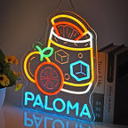 CNBEYOUNG Paloma Neon Sign, Neon Lights Hanging Wall Art Decoration for Mexican Restaurants Shop Cocktail Bar Kitchen Party Home Decor, USB - Driven, Super Bright & Adjustable,15x 12.6inches