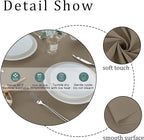 Fitable Rectangle Tablecloth Stain and Wrinkle Resistant Washable Polyester Table Cloth for Buffet Parties and Camping (60x120 inch, Taupe)