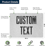 Custom Sign, Custom Street Sign, 11 Font Colors, 13 Font Styles, 4 Hole Options, 22 Sizes, 36x48 Inches, Rust Free DiBound, Fade Resistant, Made in USA by My Sign Center (Concrete)