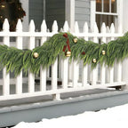 6FT Christmas Norfolk Pine Garland -2PCS, Artificial Pine Needles Garlands Faux Greenery Fake Garland for Holiday Fireplace,Table,Window,Stairs,Mante,Indoor Outdoor Decor