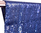 Poise3EHome Navy Blue Sequin Backdrop, 6Ft x 6Ft Glitter Satin Background Drapes for Weddings, Parties, Xmas, Thanksgiving Decor