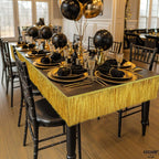 KatchOn, Pack of 2 Gold Fringe Garland - Gold Tinsel Banner for Birthday Party Decorations, Bridal Shower | Golden Foil Curtains for Golden Party Decor, Wedding, New Years Decorations