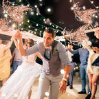 100 Pcs Lighted Wedding Wands LED Tinsel Wands Light up Streamers Sparklers for Wedding Send Off and Exits Birthday Party Props Favors(Rose Gold)