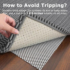 KOZYFLY Washable Area Rug 2x3 Ft Small Entryway Rug Indoor Door Mat Throw Rugs with Rubber Backing, Braided Cotton Floor Carpet for Front Entrance Bathroom Kitchen Foyer, Grey/Charcoal Grey