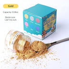 Jelife Edible Gold Luster Dust - 5 Grams Food Grade Cake Dust Shimmer Powdered, Flavorless Metallic Powder Food Coloring for Cake Decorating, Chocolates, Fondant, Drinks, Painting & More, Vegan
