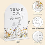 Wedding Signs for Ceremony and Reception, Boho Floral Acrylic Thank You for Coming Sign, Wedding Signage with Stand, Bridal Shower Table Centerpieces, Thank You Party Favors for Engagement Party, 26