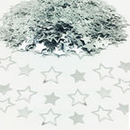 Confetti Star Sequins Table Confetti Metallic Foil Sprinkles or DIY Birthday Wedding Engagemetn Christamas New Year Theme Party Celebrations Favor Party Supplies(Silver,2 SIZE)