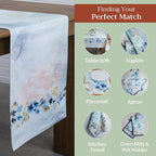 Maison d' Hermine Table Runner 100% Cotton Double Layer Table Runners 72 inches Long Decorative for Home Kitchen Dining Party Wedding Bridal Shower Spring Summer (Lazy Summer Days, 14.50" x 72")
