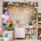 15x10ft Country Wedding Photography Backdrop Floral Rustic Roses Farmhouse Wooden Door Backdrop Pink Flower Birthday Baby Shower Wedding Bridal Party Banner Photo Booth Props Anniversary Background