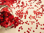 4000Pcs Hearts Shape Glitter Cute Sprinkle Party Confetti Table Decoration for Valentine's Day, Celebration, Wedding, Engagement Supplies (Red Hearts)